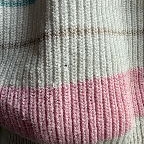 Henry Grethel Vintage Pastel Striped Cotton Oversized Sweater Women’s Small - Picture 11 of 13